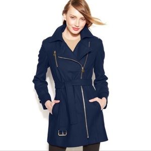 Michael Kors Asymmetrical zip wool coat